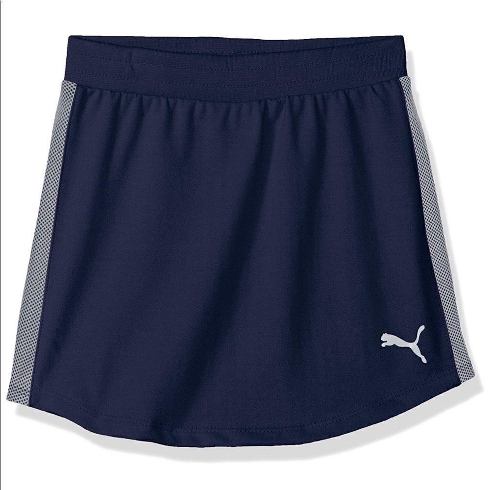New w tags PUMA Logo Skirt Blue Gray Girls Sz 6